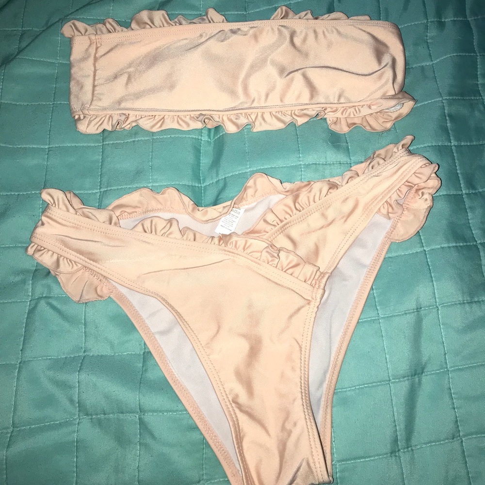SHEIN bathing suit peach color